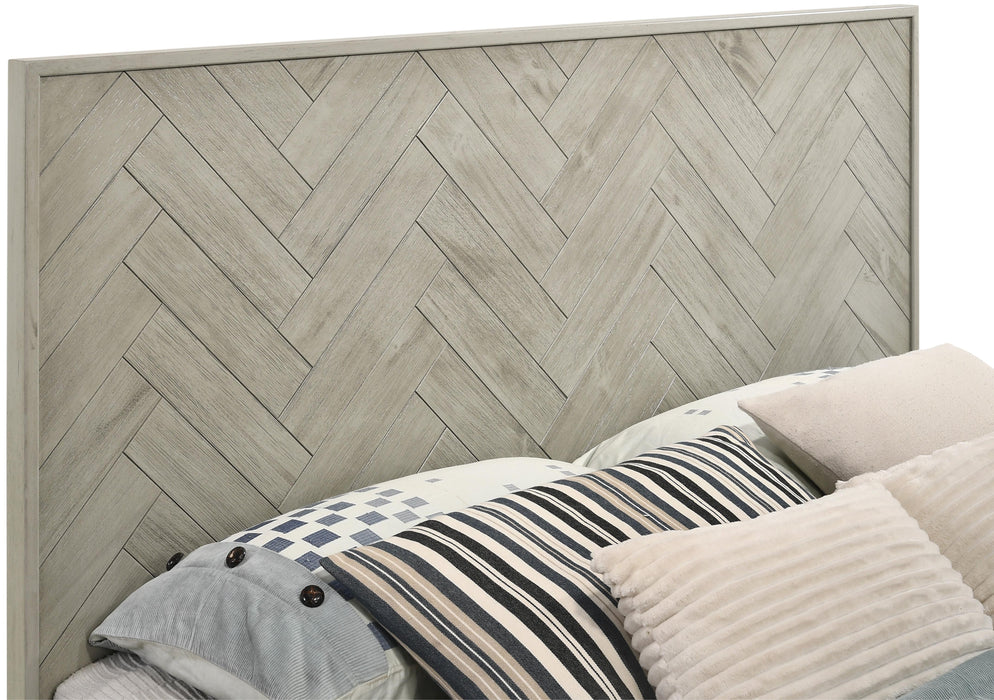 Weston Grey Stone Queen Bed (3 Boxes) - All Brands Furniture (NJ)