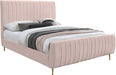 Zara Pink Velvet King Bed (3 Boxes) - All Brands Furniture (NJ)