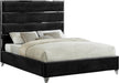 Zuma Black Velvet Queen Bed - All Brands Furniture (NJ)