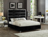 Zuma Black Velvet King Bed - All Brands Furniture (NJ)