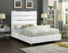 Zuma White Velvet Queen Bed - All Brands Furniture (NJ)