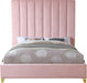 Via Pink Velvet King Bed - All Brands Furniture (NJ)