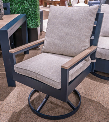 East Beach Outdoor Swivel Chair with Cushion (Set of 2) - All Brands Furniture (NJ)