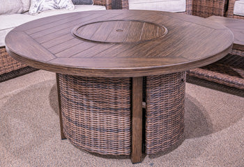 Monterey Point Outdoor Fire Pit Table - All Brands Furniture (NJ)
