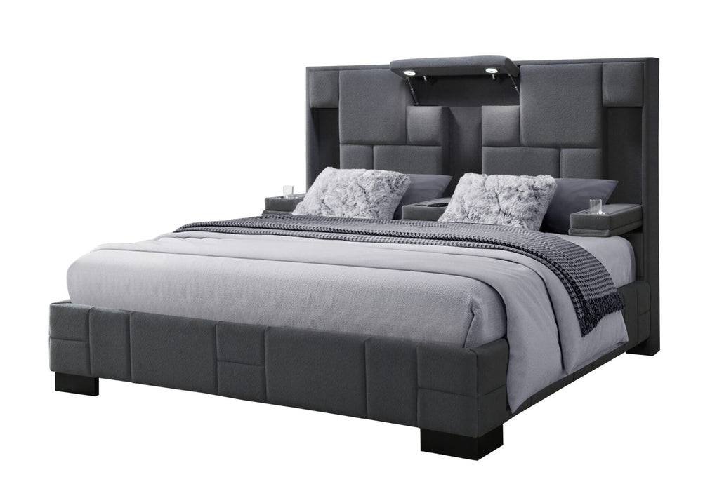 Oscar Dark Grey 8 Bed No Wood Trim - All Brands Furniture (NJ)