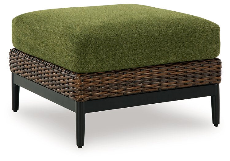 Horizon Hall Outdoor Ottoman with Cushion - All Brands Furniture (NJ)
