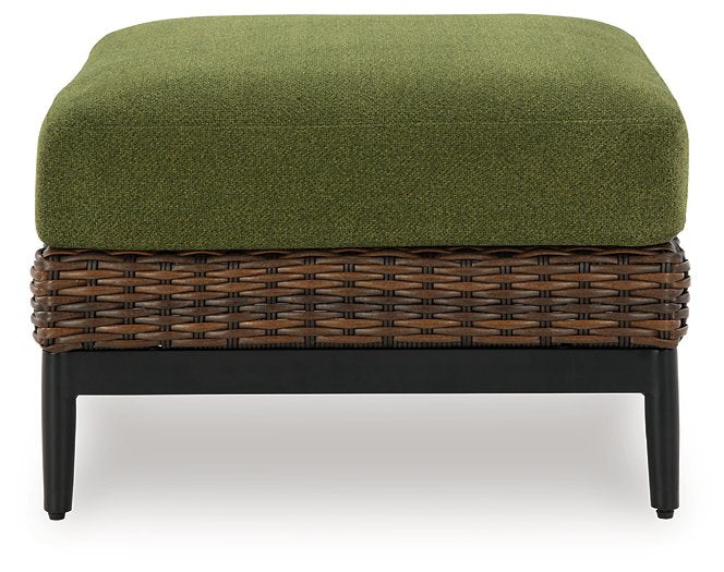 Horizon Hall Outdoor Ottoman with Cushion - All Brands Furniture (NJ)