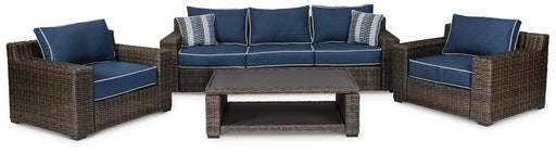 Grasson Lane Grasson Lane Nuvella Sofa with Coffee Table and 2 Lounge Chairs image