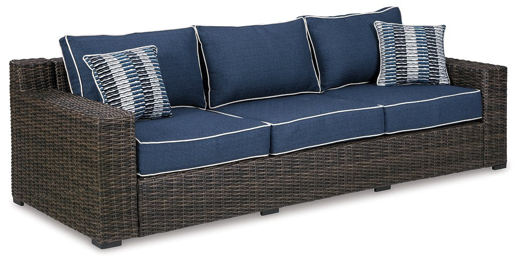 Grasson Lane Outdoor Sofa and Loveseat with Lounge Chairs and End Table - All Brands Furniture (NJ)