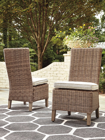 Beachcroft Outdoor Side Chair with Cushion (Set of 2) - All Brands Furniture (NJ)