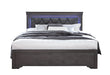 Pompei Metallic Grey Bed With Led - All Brands Furniture (NJ)