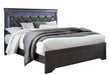 Pompei Metallic Grey Bed With Led - All Brands Furniture (NJ)