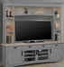 Parker House Americana Modern 92 in. TV Console with Hutch and LED Lights in Dove