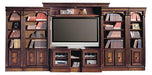 Parker House Huntington Expandable Inset Entertainment Wall in Vintage Pecan