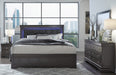 Pompei Metallic Grey Bed Group With Led - All Brands Furniture (NJ)