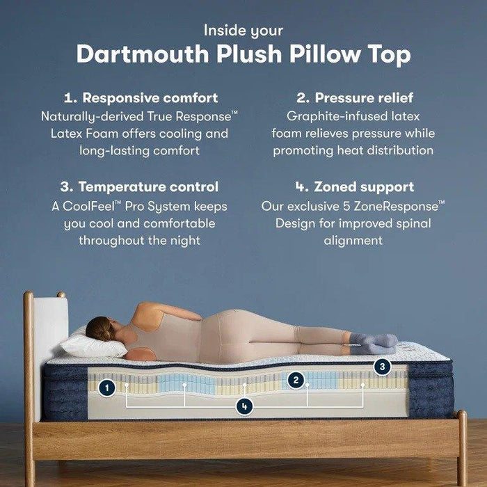 Serta iComfortPro Mattress Dartmouth Plush Pillow Top Mattress - All Brands Furniture (NJ)