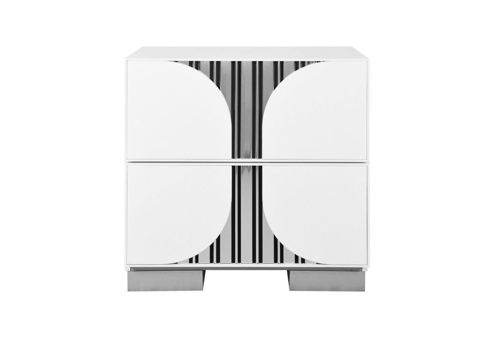 Talia White Nightstand - All Brands Furniture (NJ)