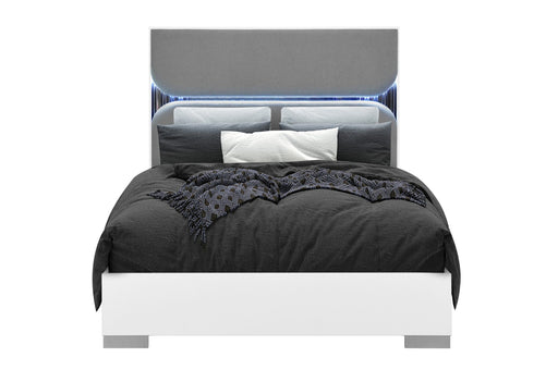 Talia White Bed With Led - All Brands Furniture (NJ)