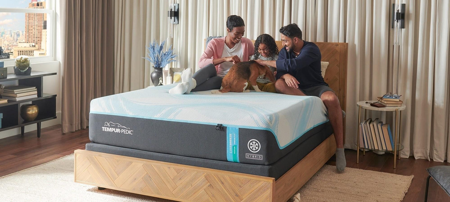 Tempur-Pedic LuxeBreeze Medium Hybrid Mattress - All Brands Furniture (NJ)