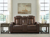 High Impact Power Reclining Loveseat with Console - All Brands Furniture (NJ)