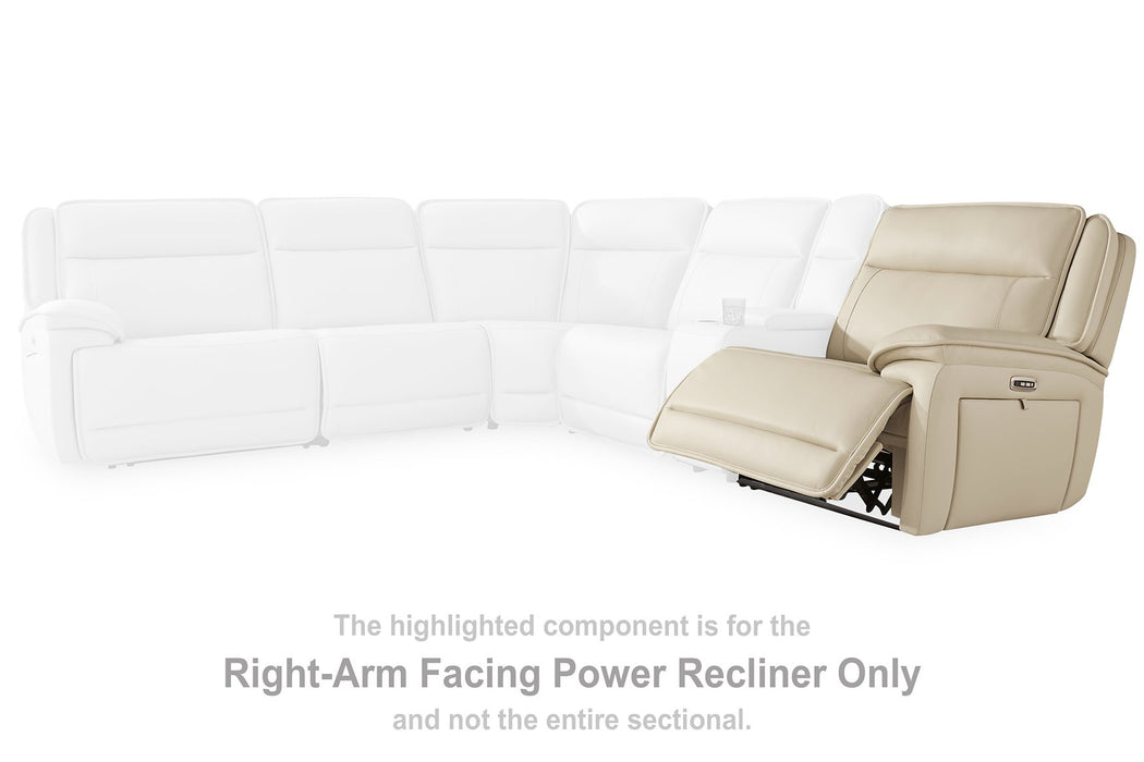 Double Deal Power Reclining Loveseat Sectional with Console - All Brands Furniture (NJ)