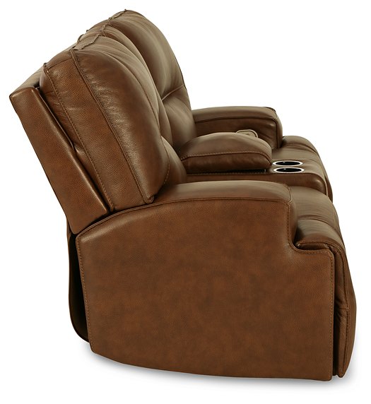 Francesca Power Reclining Loveseat with Console - All Brands Furniture (NJ)