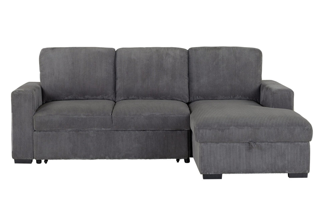 U2660 Grey L Sectional Pullout - All Brands Furniture (NJ)