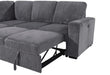 U2660 Grey Sectional Sofa-Without Chaise - All Brands Furniture (NJ)