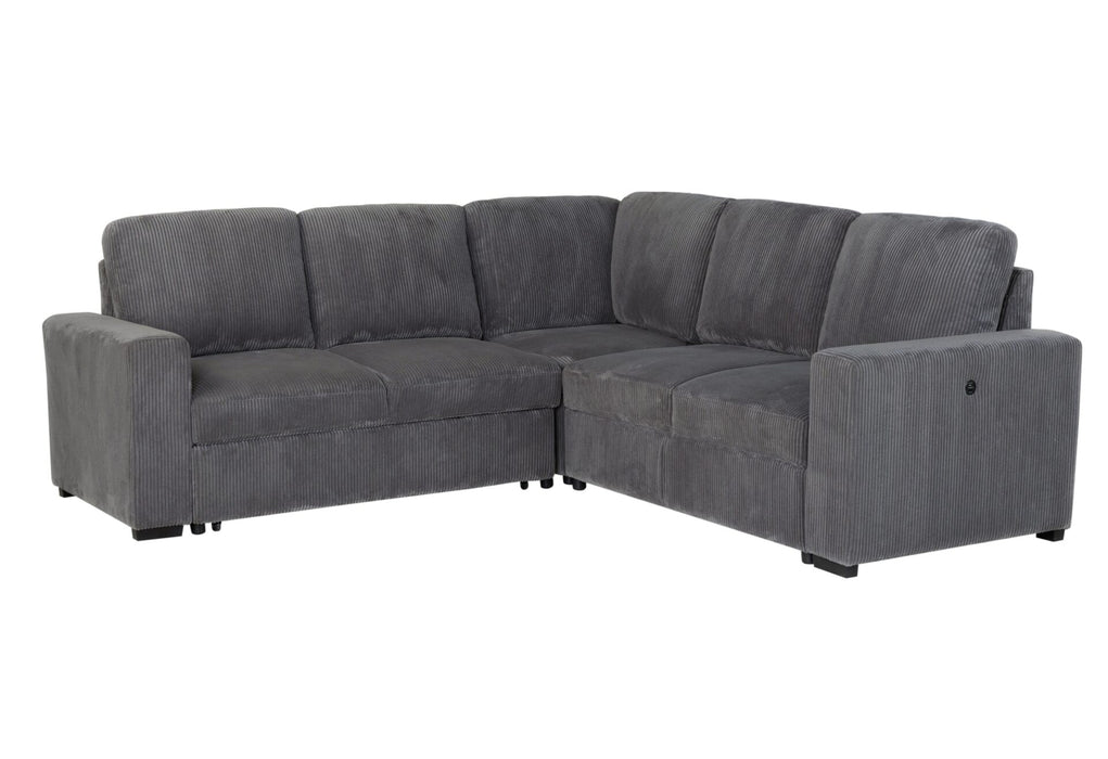 U2660 Grey Sectional Sofa-Without Chaise - All Brands Furniture (NJ)