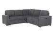 U2660 Grey Sectional Sofa-Without Chaise - All Brands Furniture (NJ)