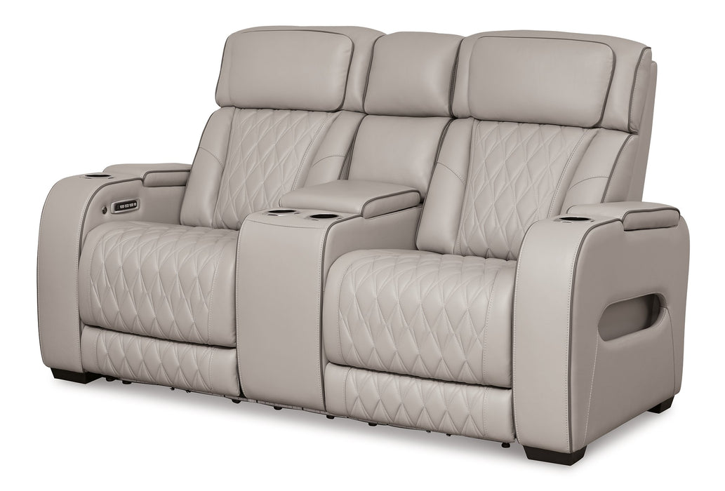 Boyington Power Reclining Loveseat with Console - All Brands Furniture (NJ)