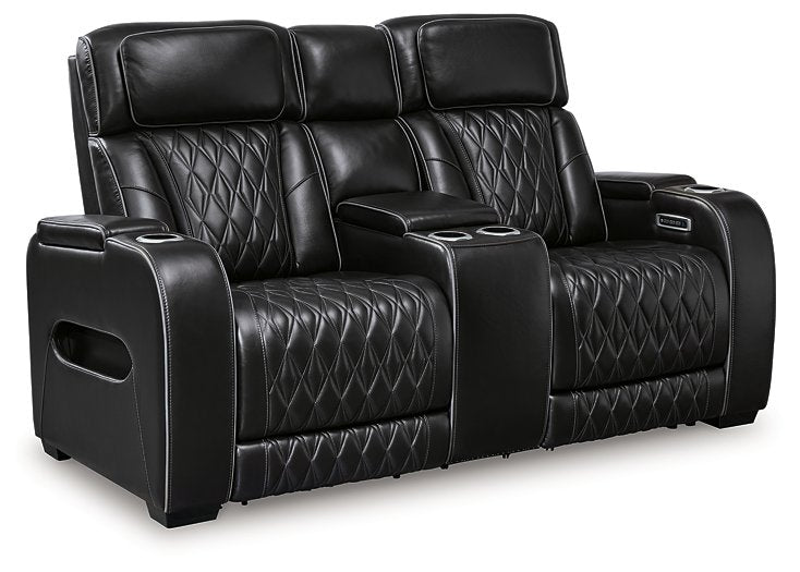 Boyington Power Reclining Loveseat with Console - All Brands Furniture (NJ)