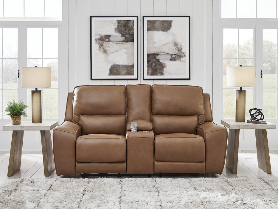 DeepWakes Power Reclining Loveseat with Console - All Brands Furniture (NJ)