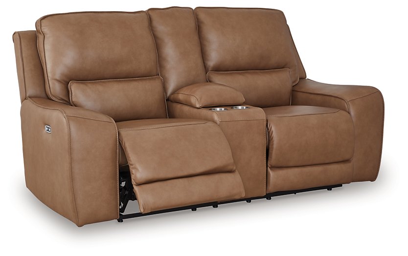 DeepWakes Power Reclining Loveseat with Console - All Brands Furniture (NJ)