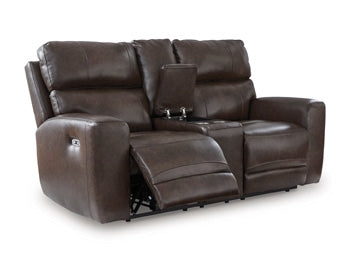 Crossplex Power Reclining Loveseat with Console - All Brands Furniture (NJ)
