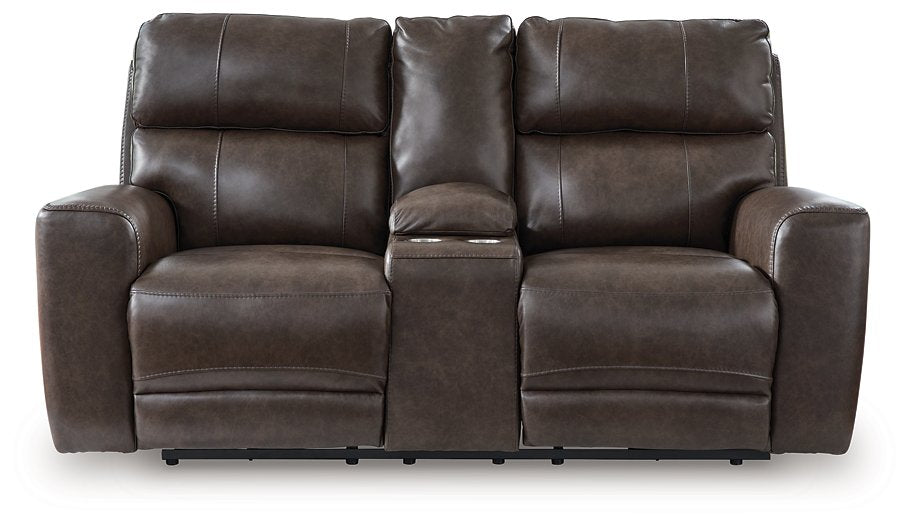 Crossplex Power Reclining Loveseat with Console - All Brands Furniture (NJ)