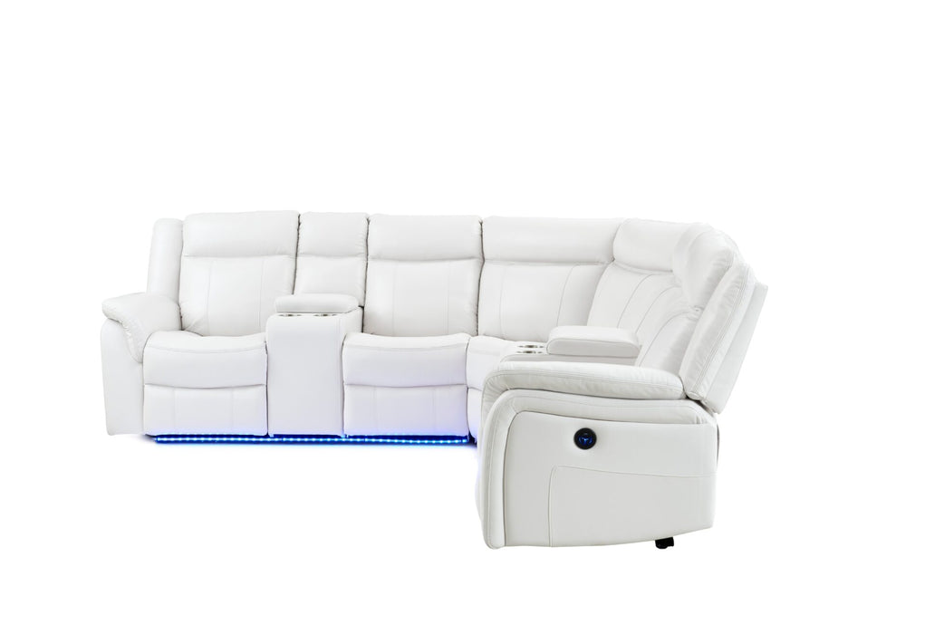 Um02 Blanche White Sectional - All Brands Furniture (NJ)