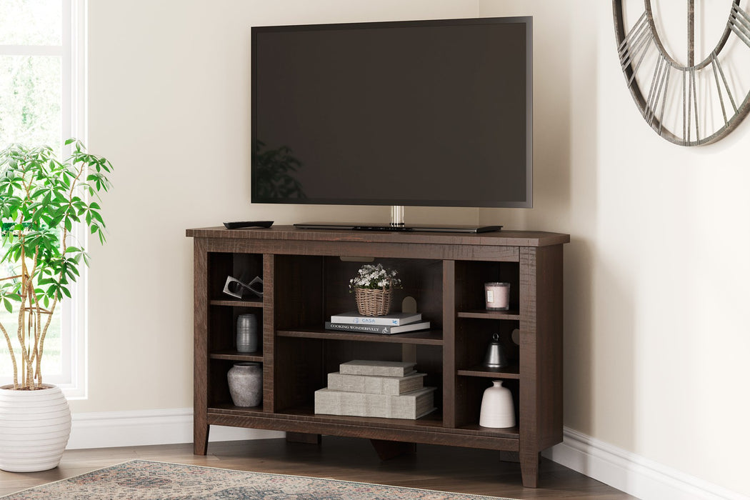 Camiburg Corner TV Stand with Electric Fireplace - All Brands Furniture (NJ)