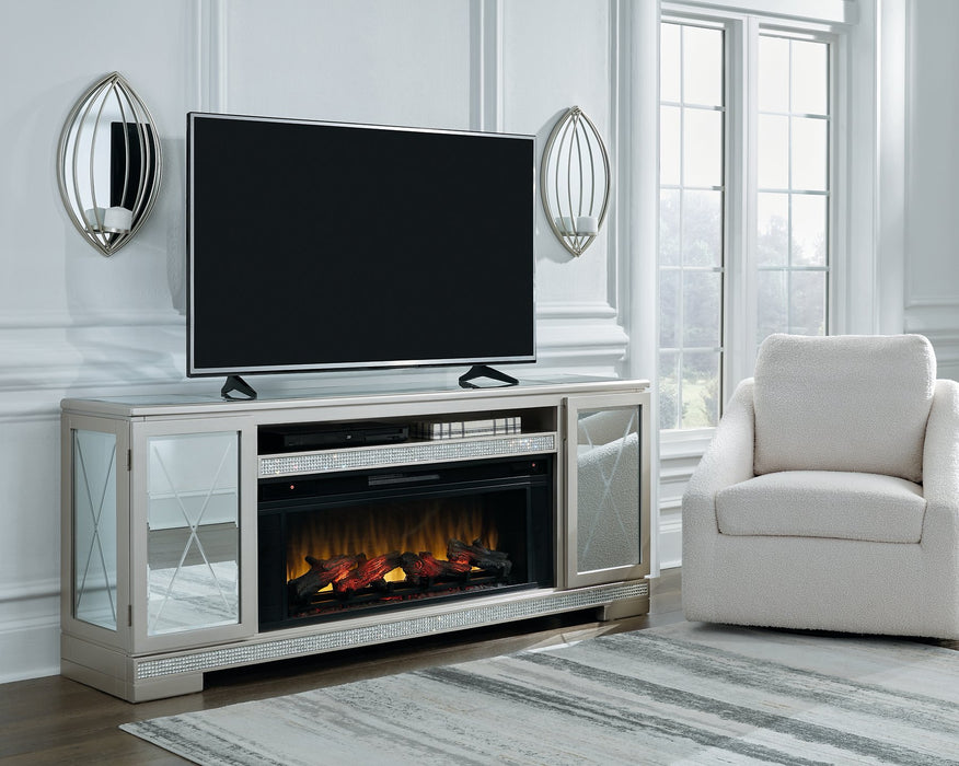 Flamory 72" TV Stand with Electric Fireplace - All Brands Furniture (NJ)