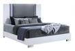 Ylime Smooth White Bed With Led Fully Slatted - All Brands Furniture (NJ)