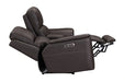 Parker Living Easton - Steamboat Brown Zero Gravity Power Reclining Tilt Console Loveseat P3
