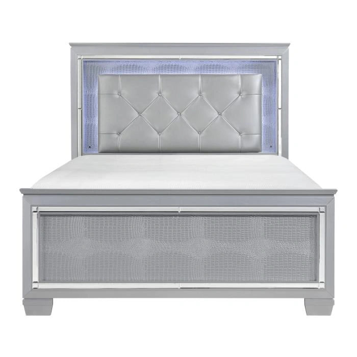 Allura Full Panel Bed in Silver 1916F-1*
