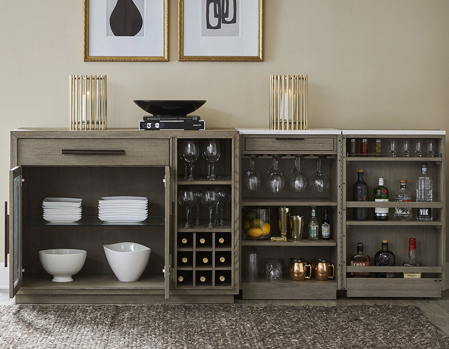 Parker House Pure Modern Dining Multi Functional Server with Bar Cabinet