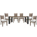 Parker House Cedar Fork - Dining 78 inch Rectangular Dining Table with 6 ladderback chairs