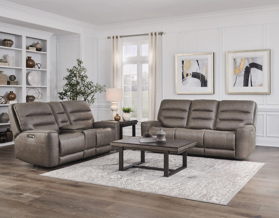 Parker Living Lawson - Sydney Brunette Zero Gravity Triple Power Reclining Sofa with Drop Down Table P2
