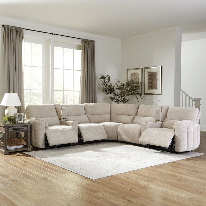Parker Living Modesto 7 Piece Modular Power Reclining Sectional with Power Adjustable Headrests