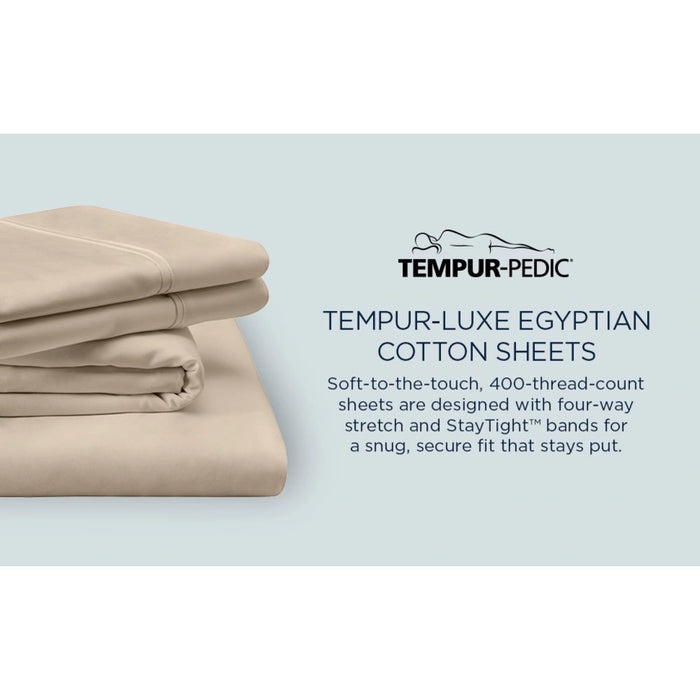 TEMPUR Luxe Egyptian Cotton Sheet Set Sandstone