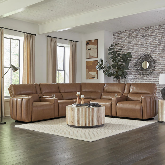 Parker Living Modesto 7 Piece Modular Power Reclining Sectional with Power Adjustable Headrests