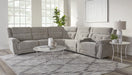 Parker Living Richland - Bristol Grey 6 Piece Modular Power Reclining Sectional with Power Adjustable Headrests