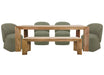 Parker House Crossings - Downtown Dining 86 Inch Rectangular Dining Table With 4 Upholstered Chairs